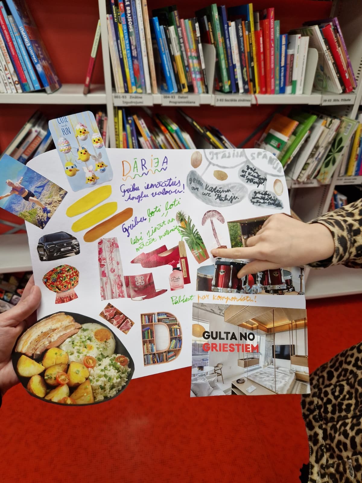 radošā darbnīca gaišā telpā