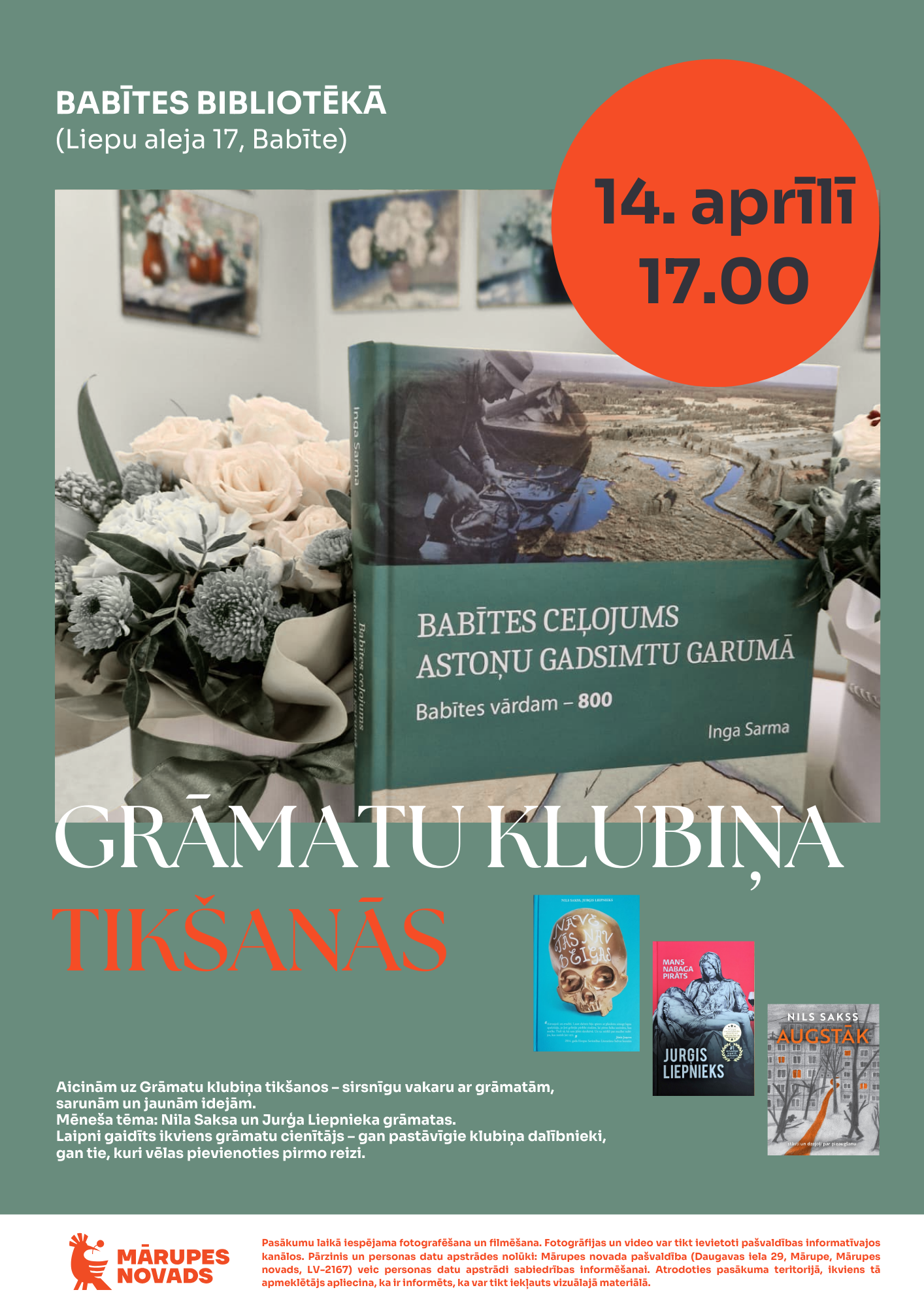 uz pelēcīga fona, grāmatas un informācija par grāmatu klubiņu