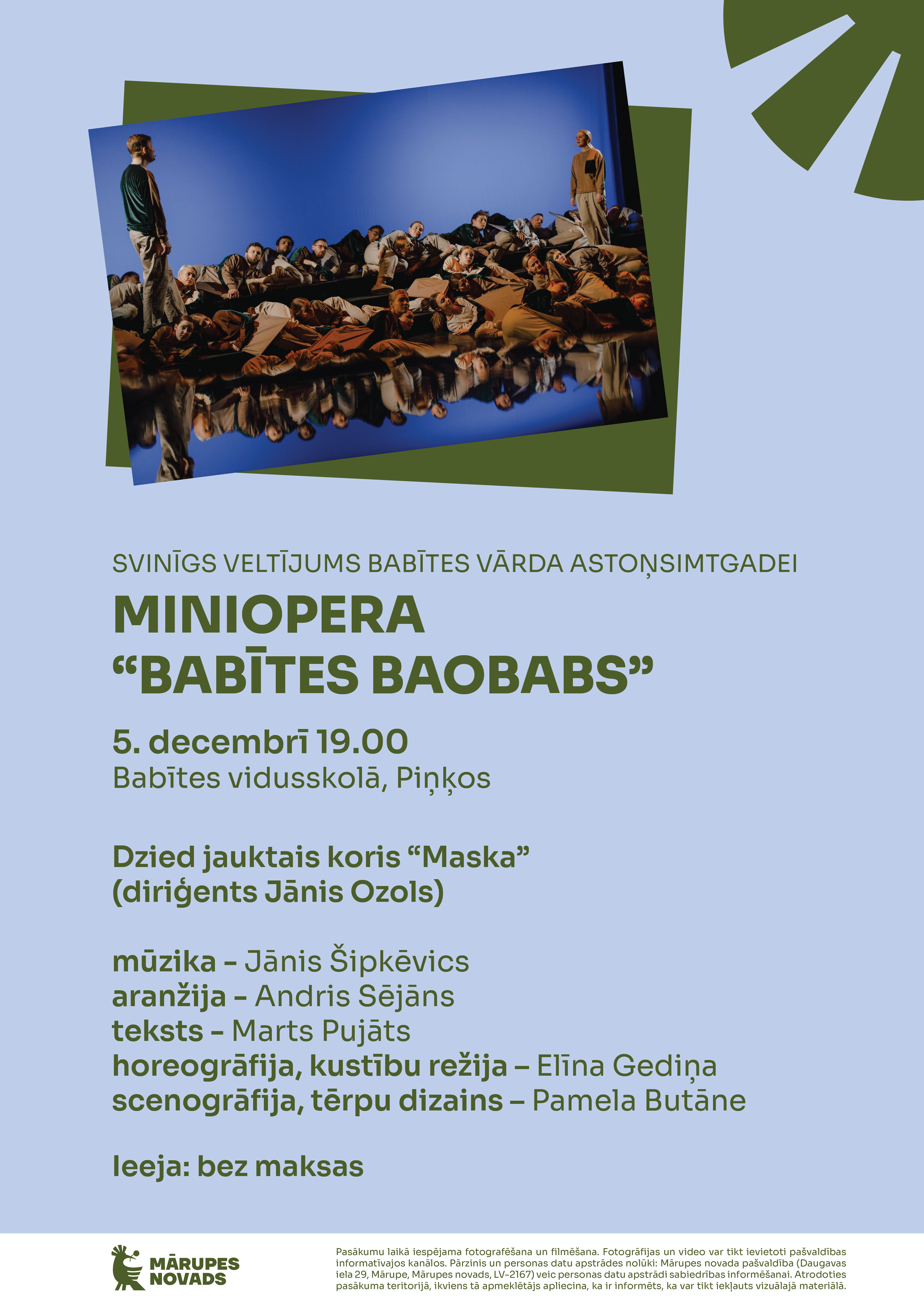 Gaiši zils fons ar krāsainu elementu grafiku un tekstu