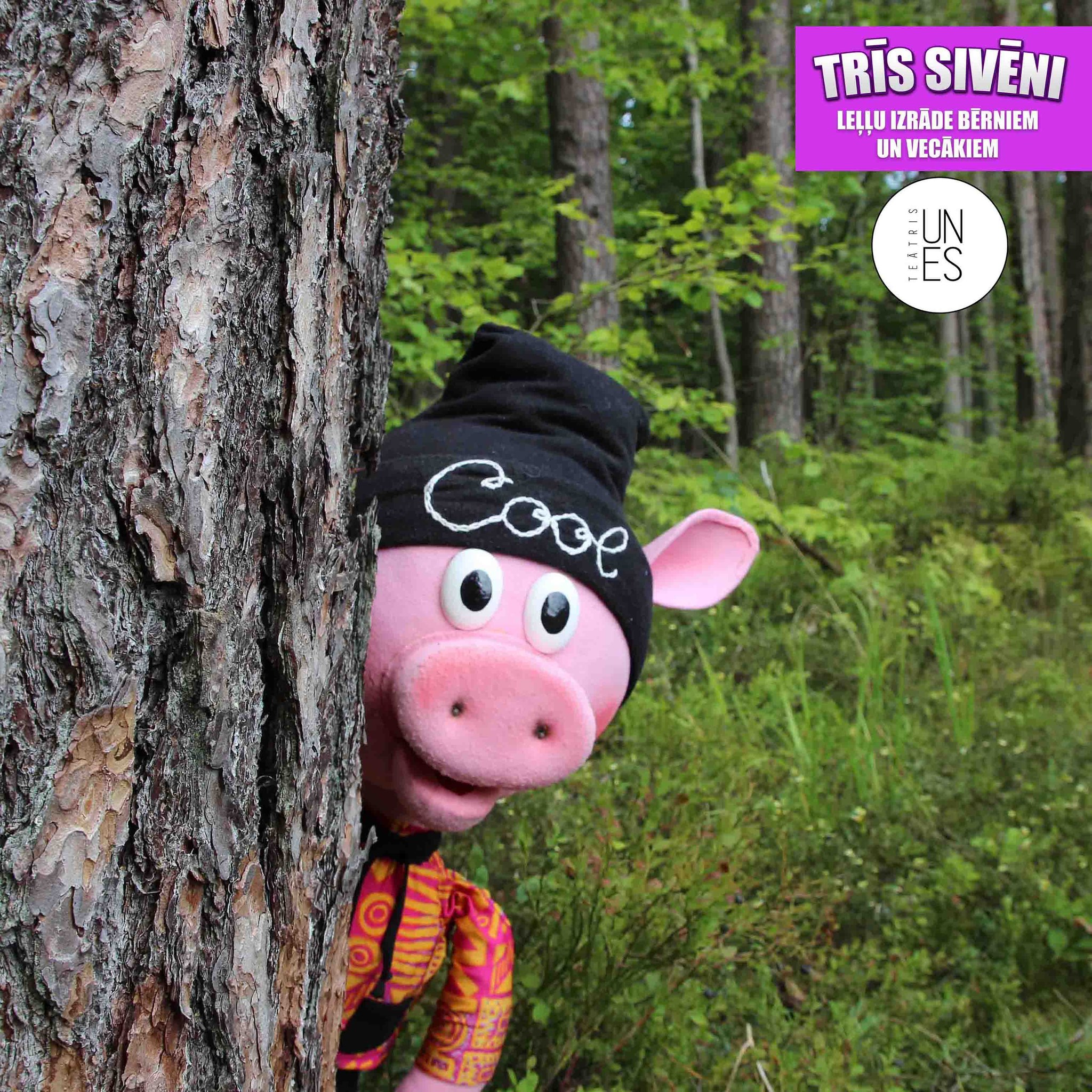 Leļļu teātra tēls mežā