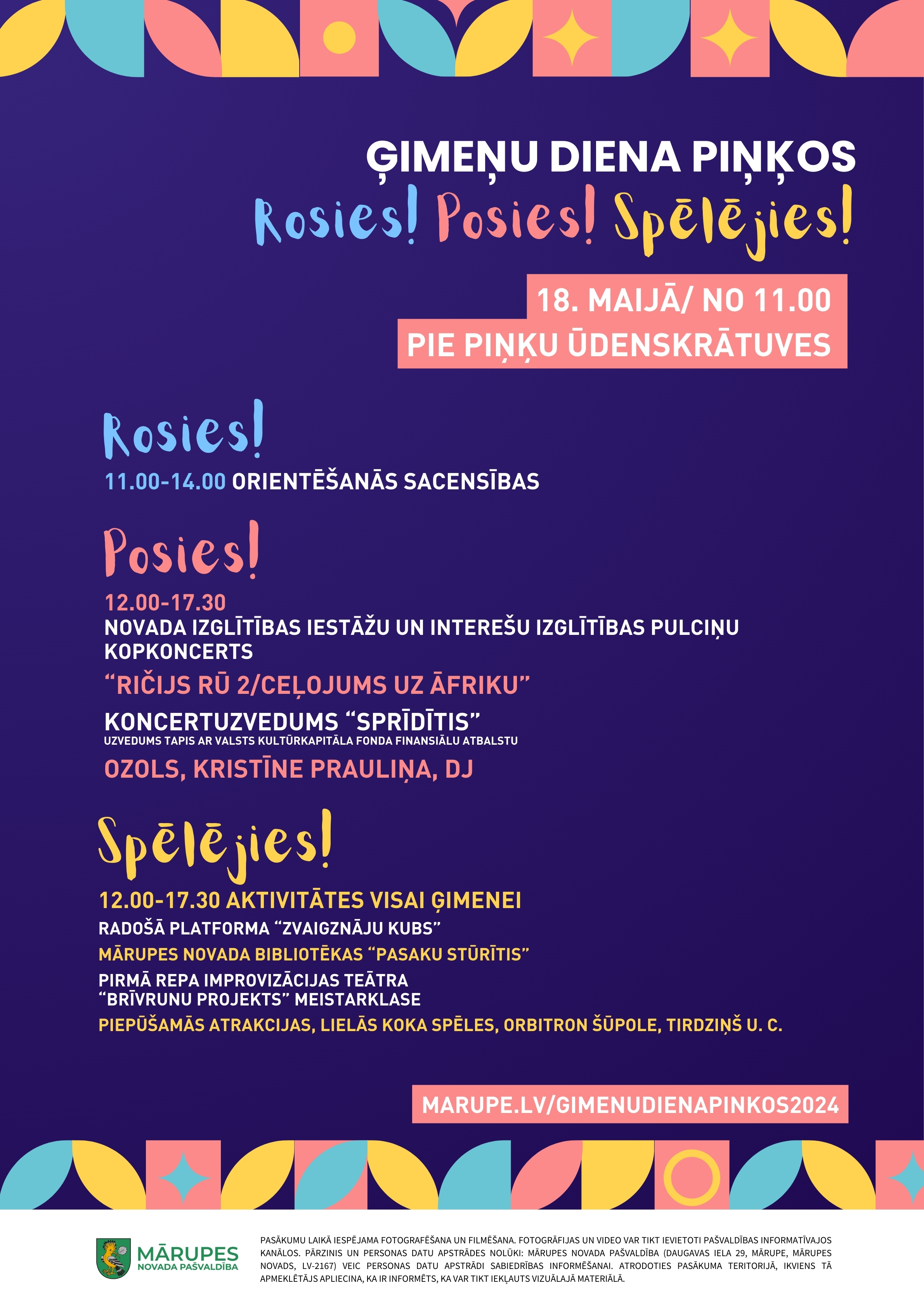 Violets fons un krāsaina grafika un burti