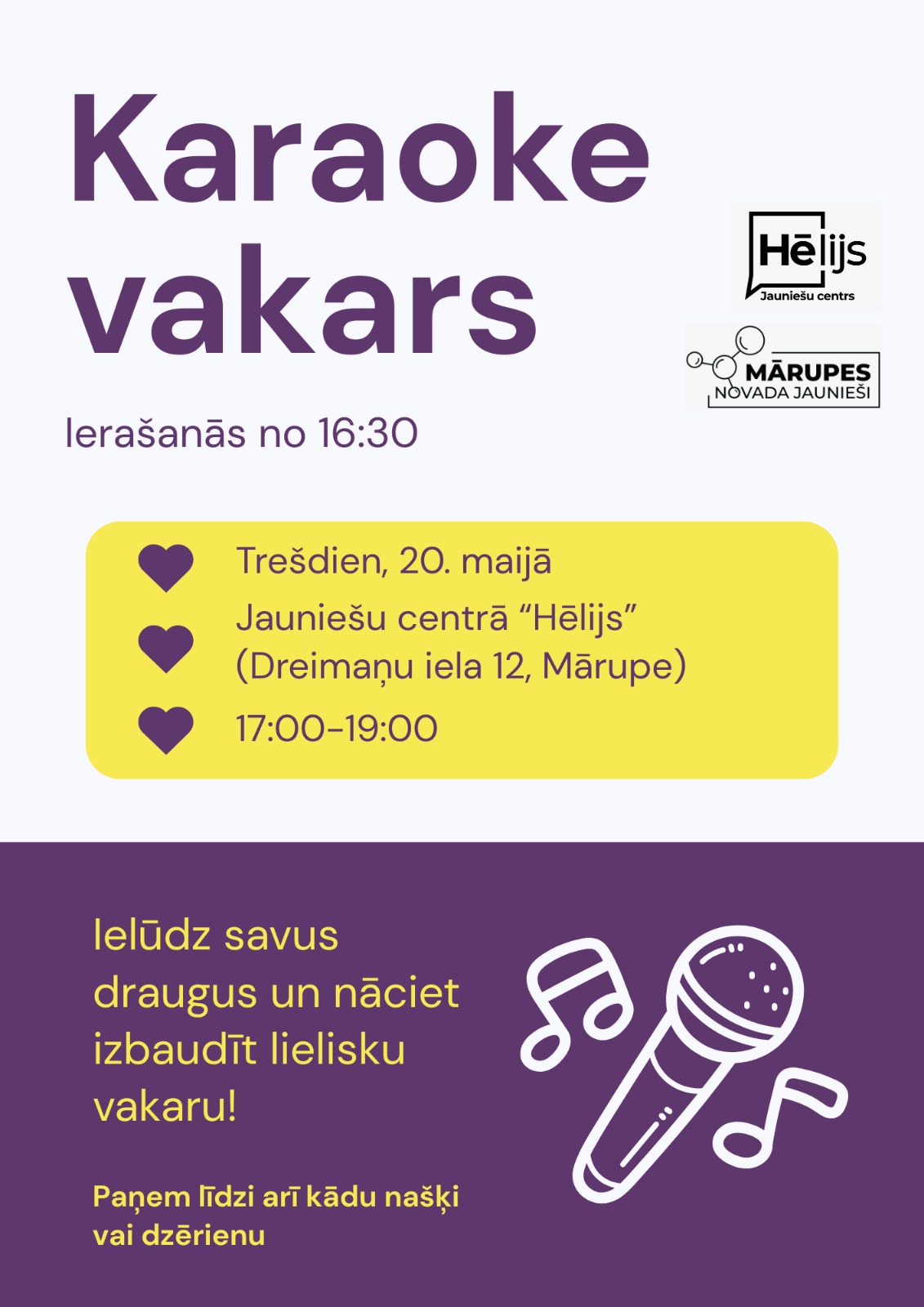 plakāts ar info