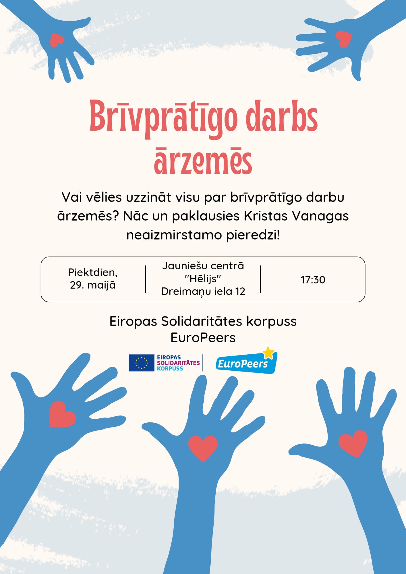 plakāts ar info
