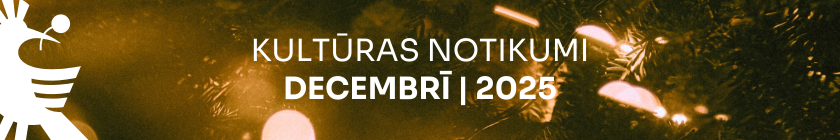 Eglīte ar gaismiņām un teksta grafika virsū