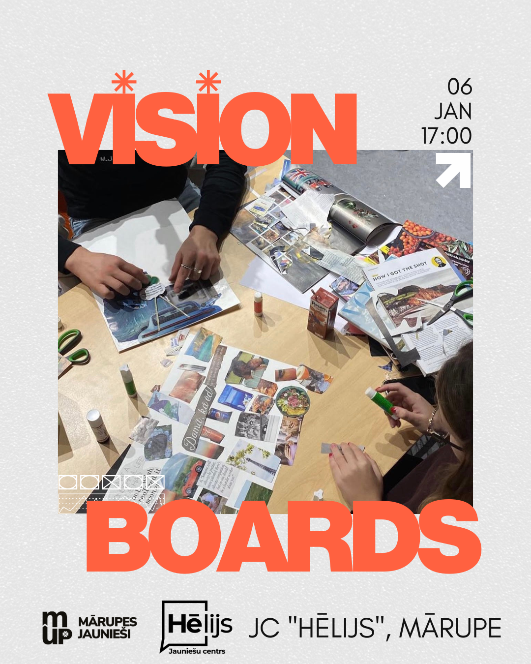 gaišs fons ar krāsainu elementu grafiku un tekstu