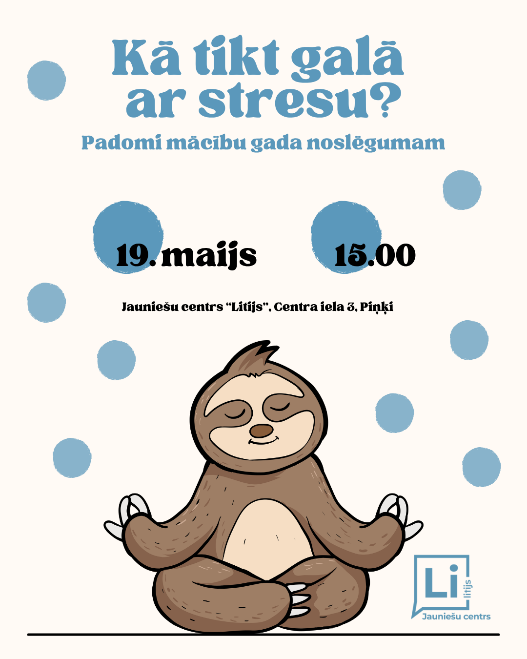 plakāts ar info
