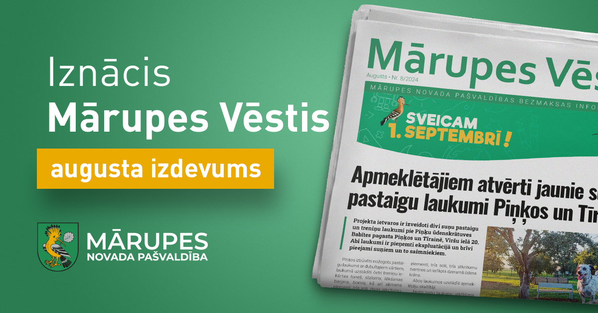 Izdots Mārupes Vēstu augusta numurs