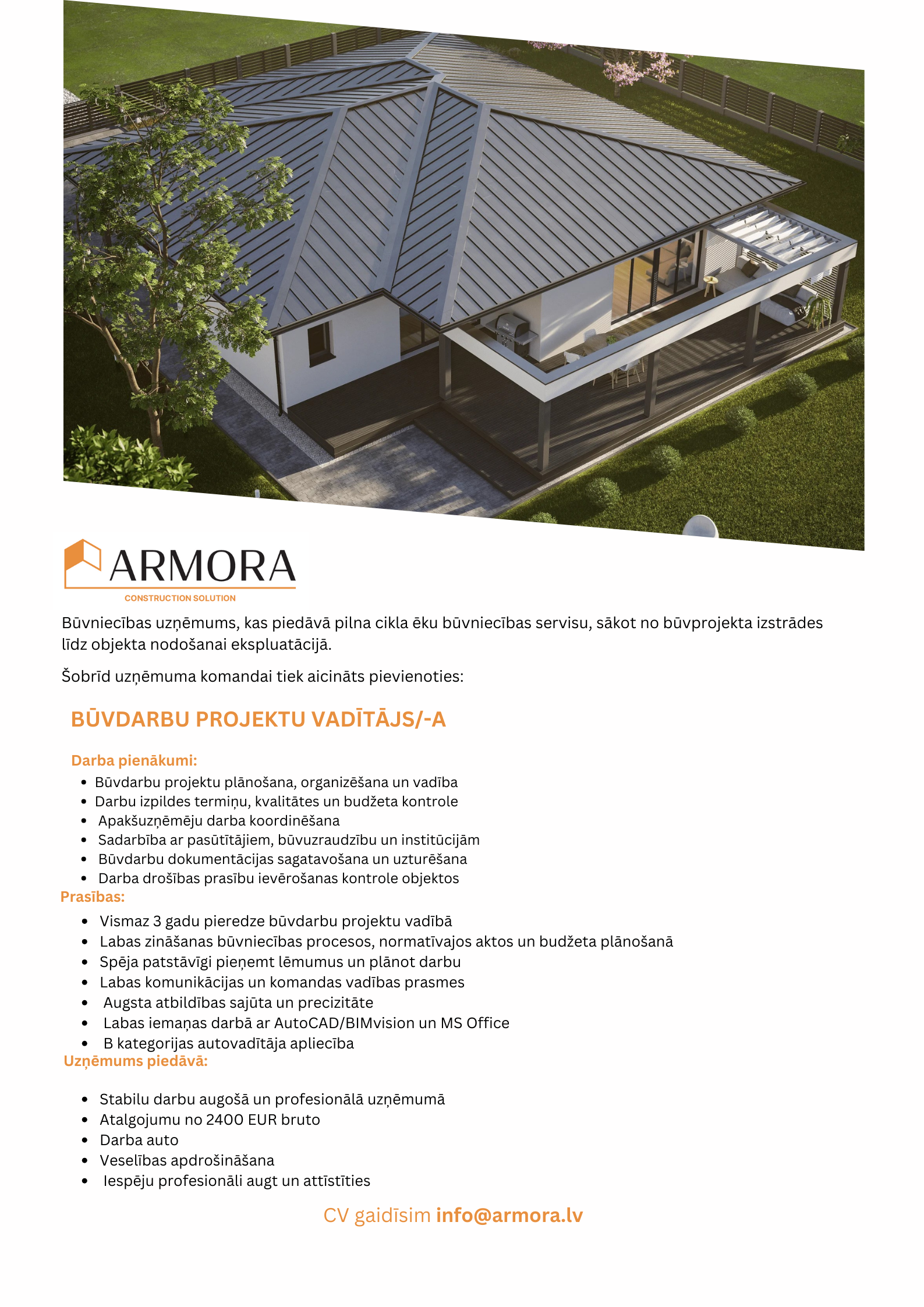 Balts fons ar melniem, oranžiem burtiem un ēkas foto