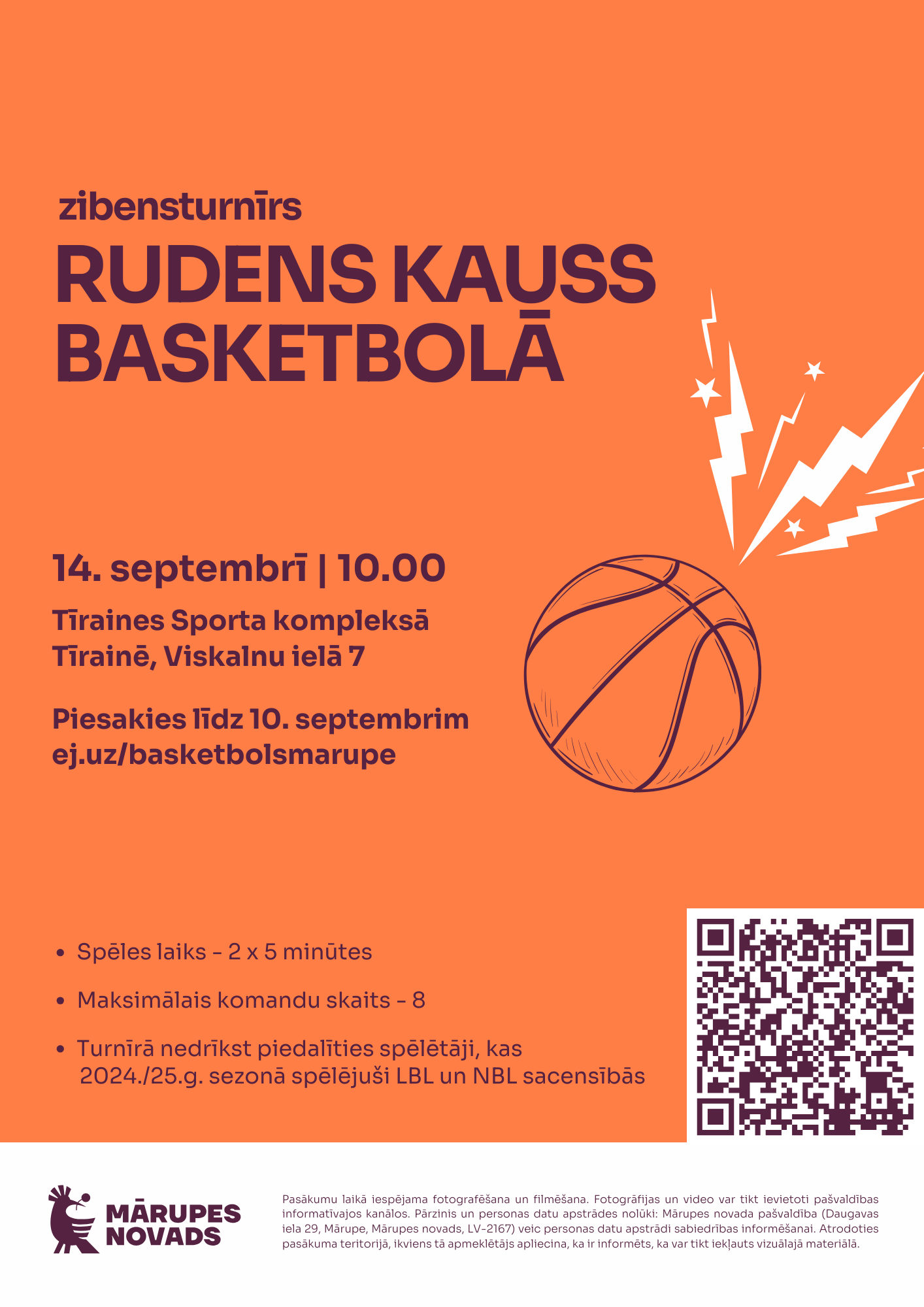Afiša basketbola turnīram