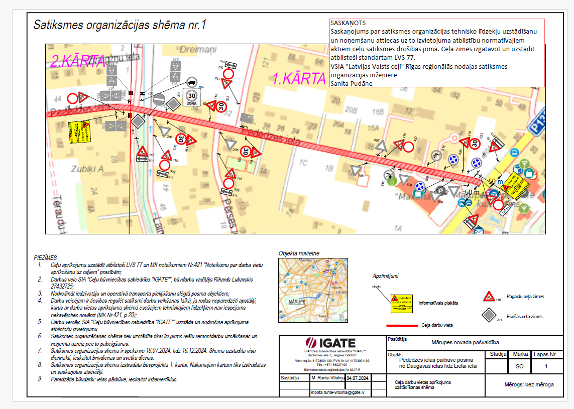 Satiksmes organizācijas shēma