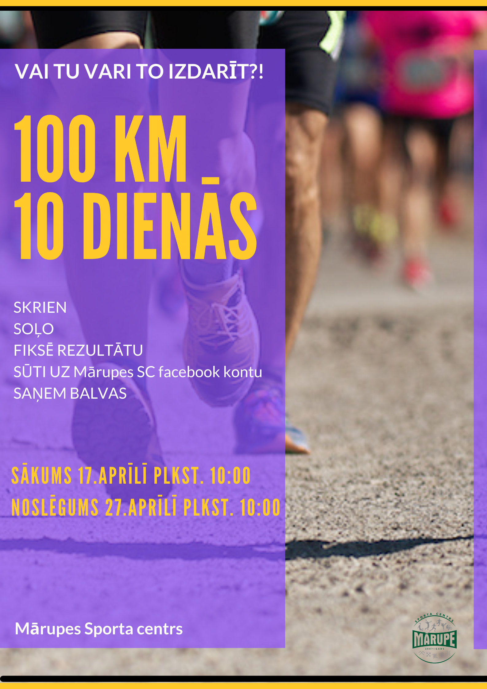 100 km 10 dienās