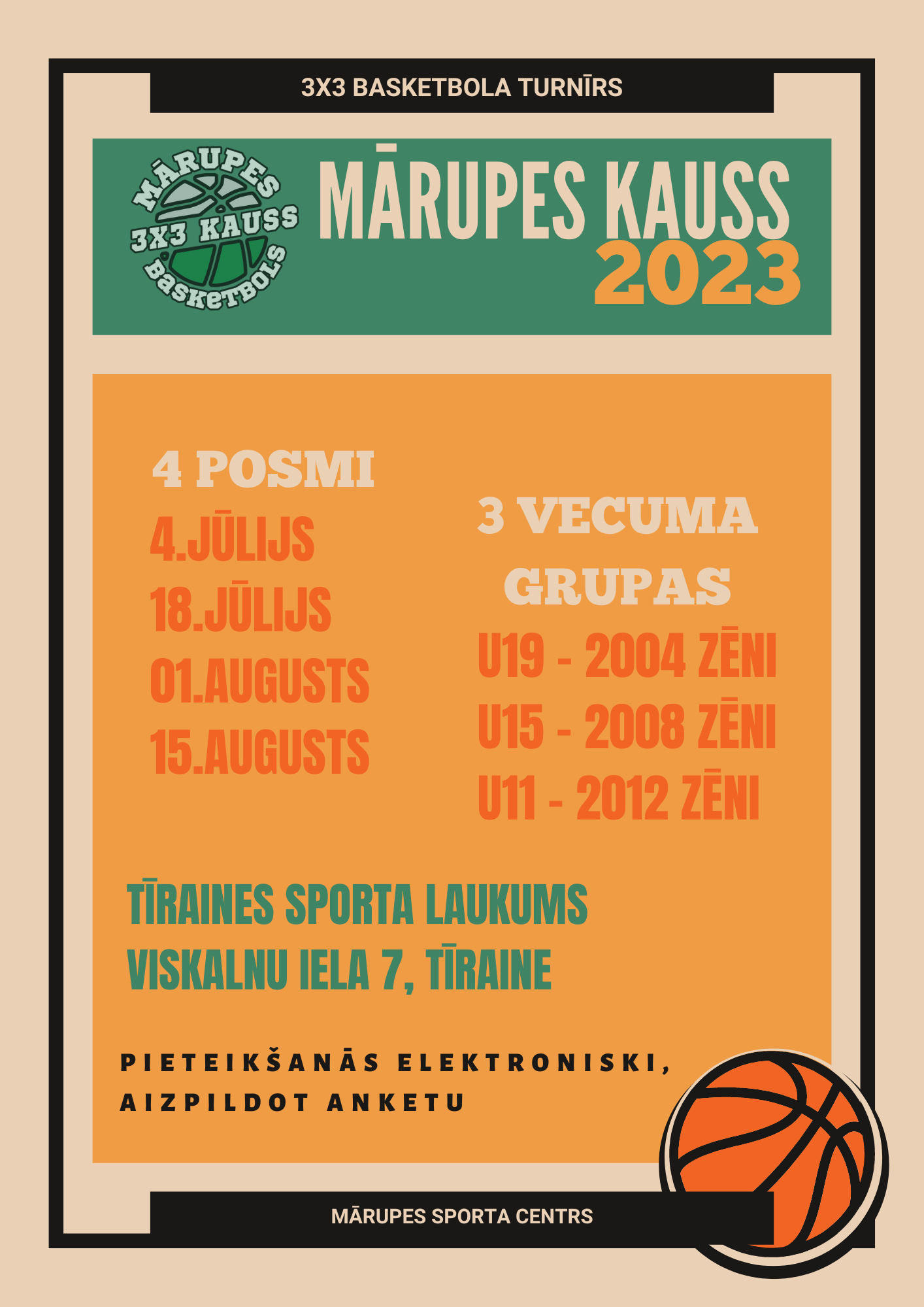 3x3 basketbola turnīrs "Mārupes Kauss '2023"