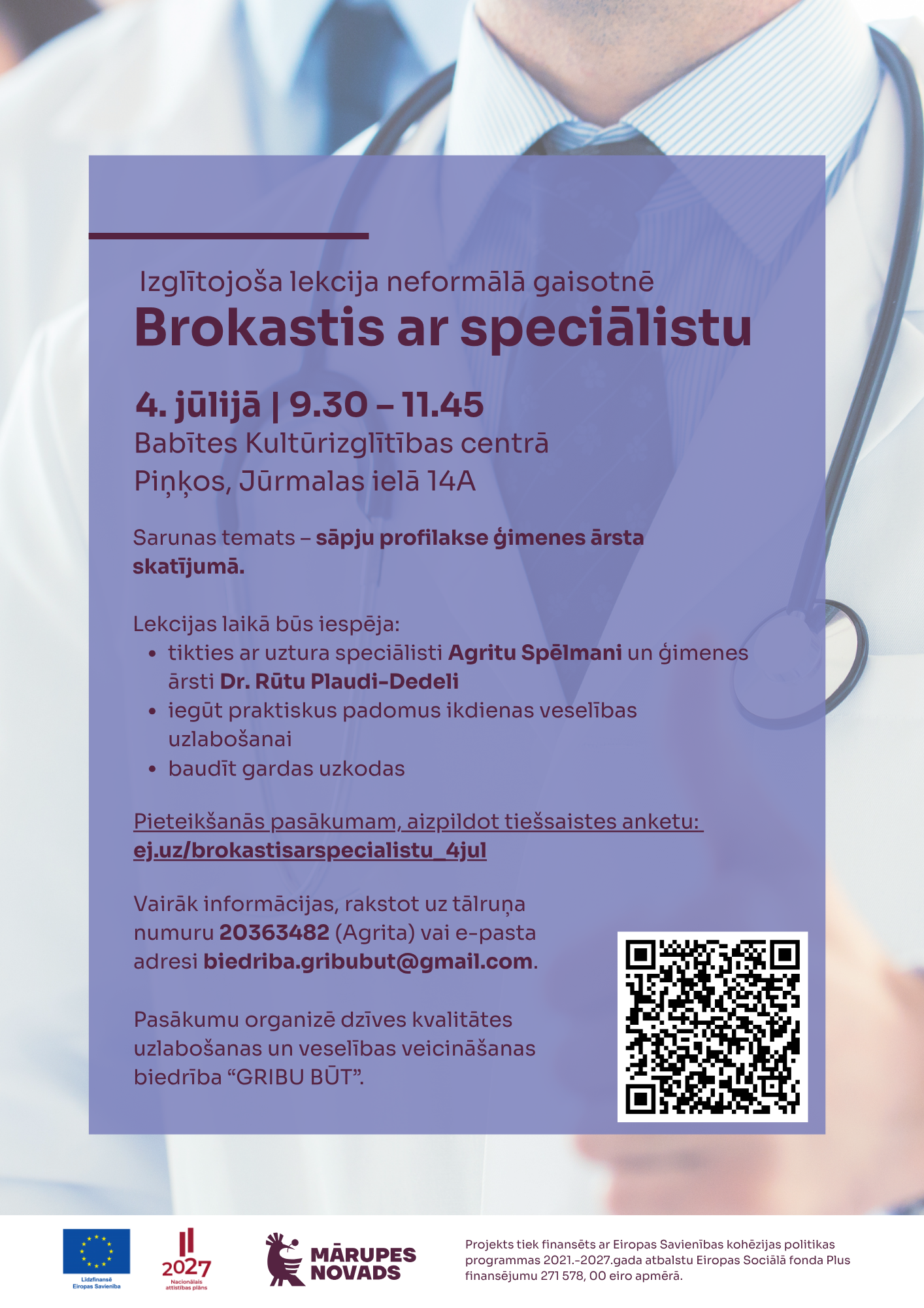Violeta afiša ar krāsainiem elementiem