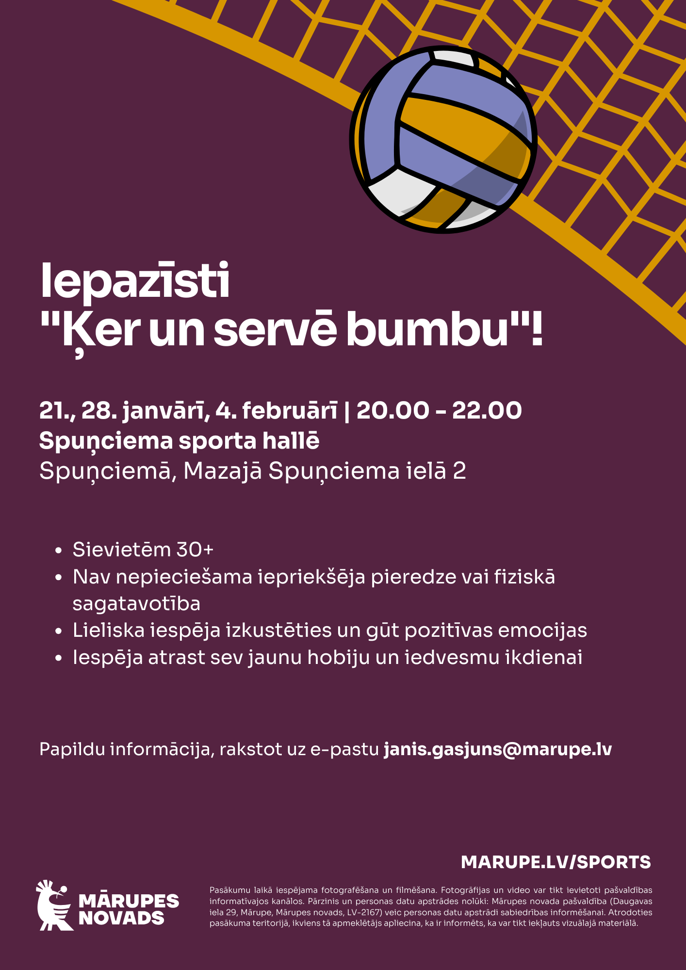 Violeta afiša ar krāsainiem elementiem