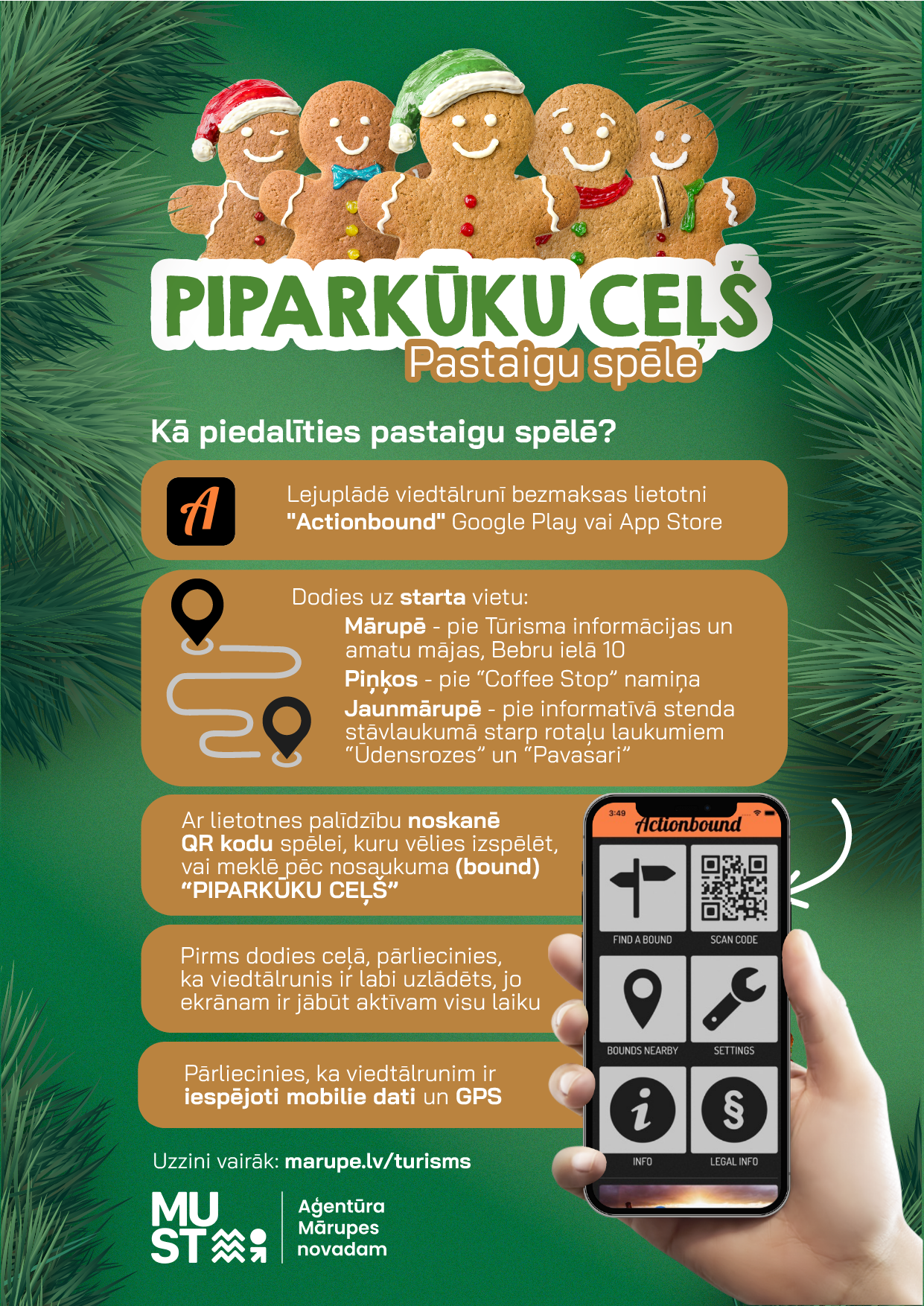 Piparkūku ceļš instrukcija