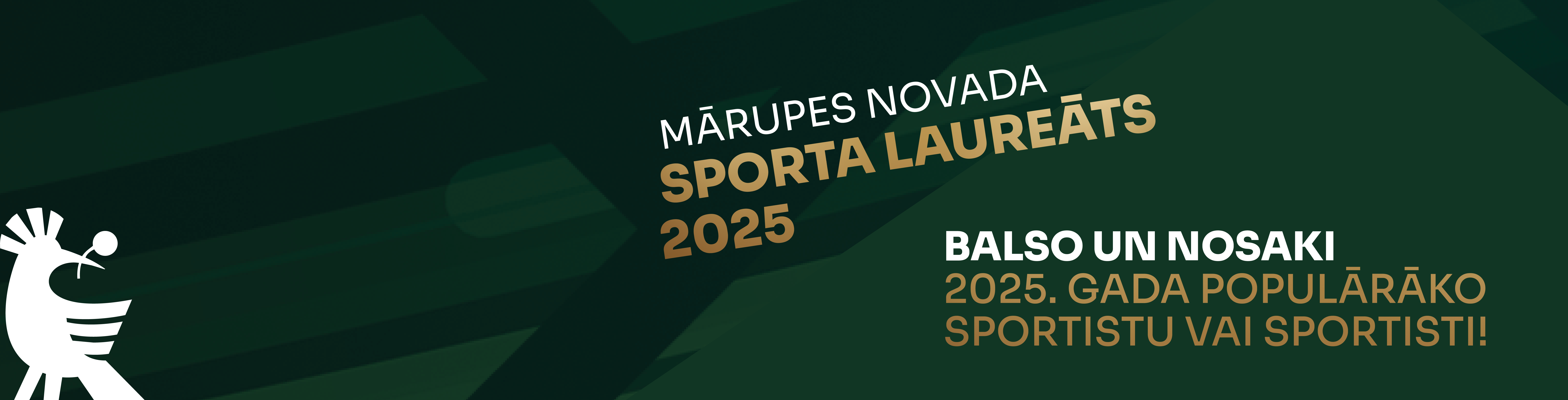 Zaļš fons ar baltiem un zelta tekstiem