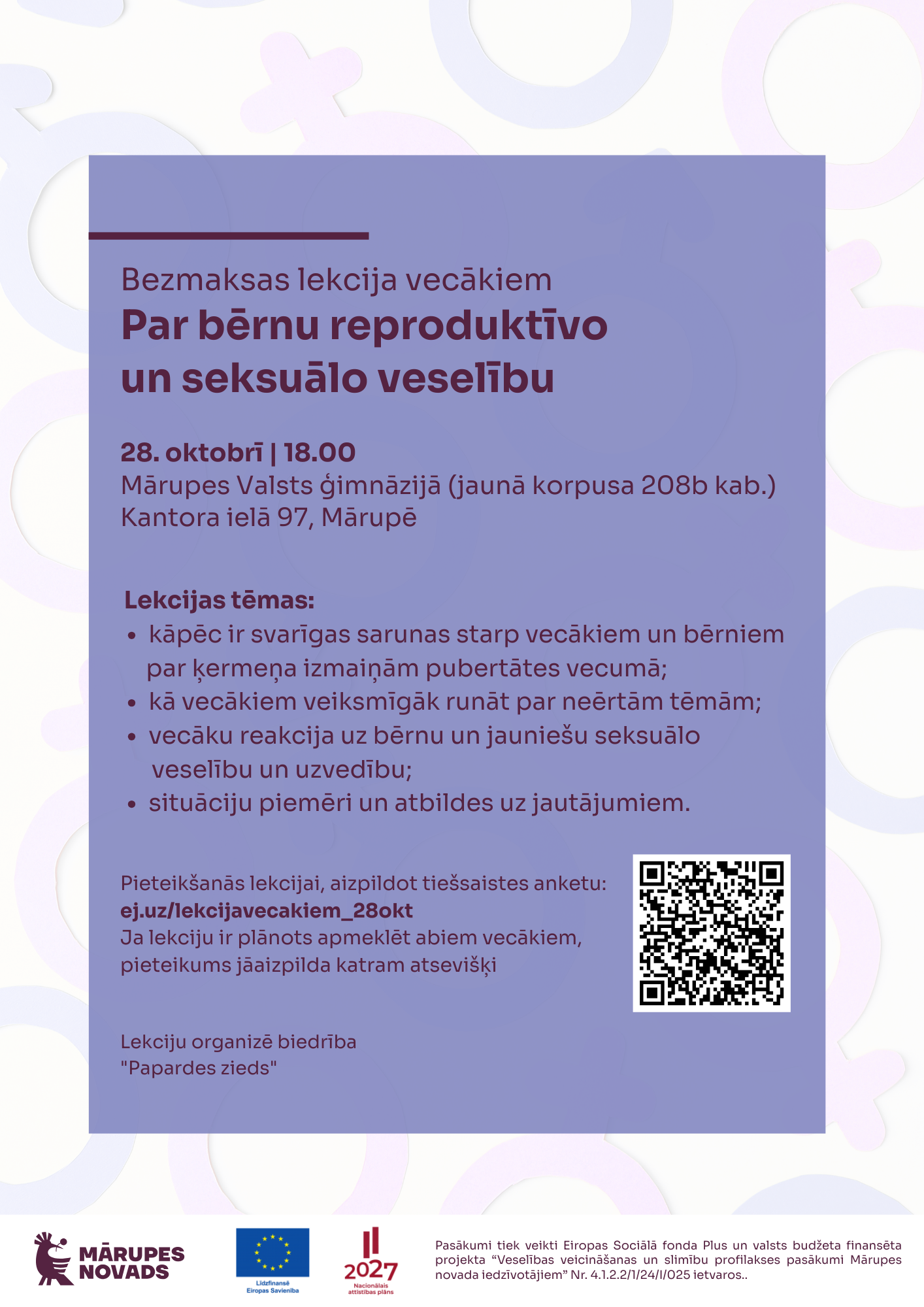 Lekcijas afiša 28 oktobrim