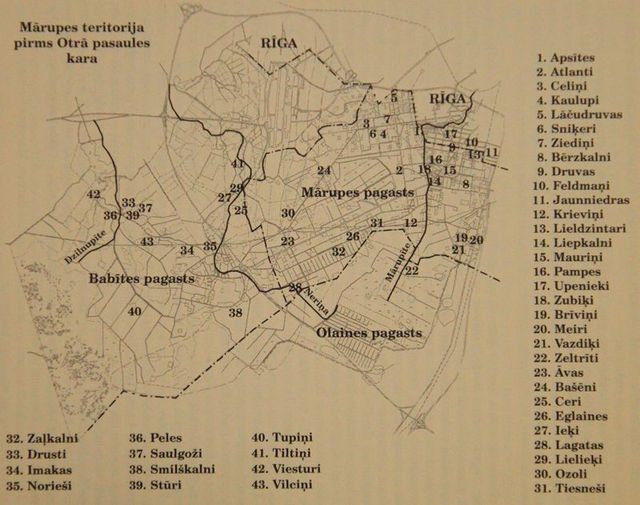 Mārupes vecā karte