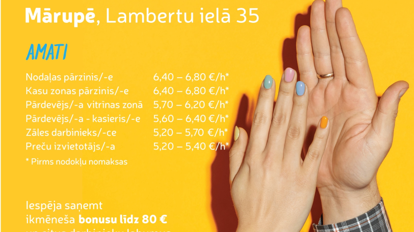 Piesakies Jaunā Rimi Super Lambertu veikala komandai!