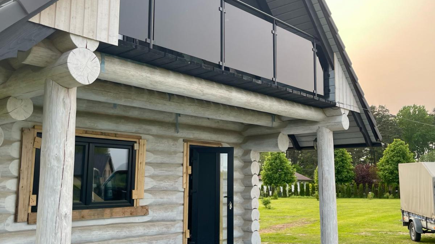 Tonētas stikla margas pirtiņai