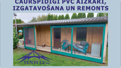 Caurspīdīgi PVC aizkari, izgatavošana un remonts.