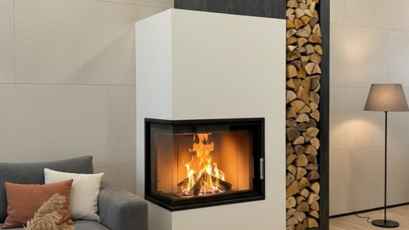 Stūra kamīni privātmājām Mārupē un Pierīgā