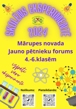 No 1. februāra līdz 20. martam notiks jauno pētnieku forums "Skolēni eksperimentē - 2024" 