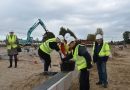 Kapsulas iemūrēšana Rožu ielas bērnudārza pamatos, 09.10.2015.