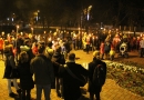 Lāpu gājiens un piemiņas brīdis Mārupes kapos; Foto: L.Allens 11.11.2015.