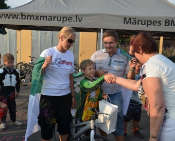 Mārupieši sveic BMX pasaules čempionu Emīlu Alleru, 28.07.2014.