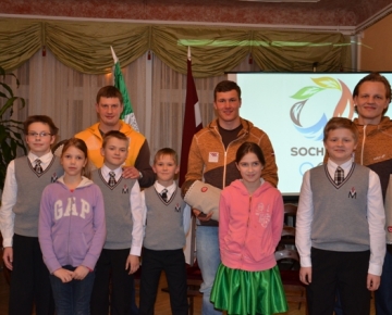 Vēlam veiksmi Mārupes Olimpiešiem XXII ziemas Olimpiskajās spēlēs!, 05.02.2014.