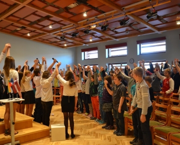 Jaunmārupes pamatskolā atmostas Latvija, atmostas Baltija, 23.10.2014.