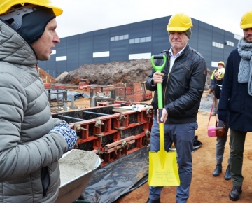Kapsulas iemūrēšana pludmales sporta centra “Brazīlija” jaunajai ēkai Mārupē, 13.12.2018