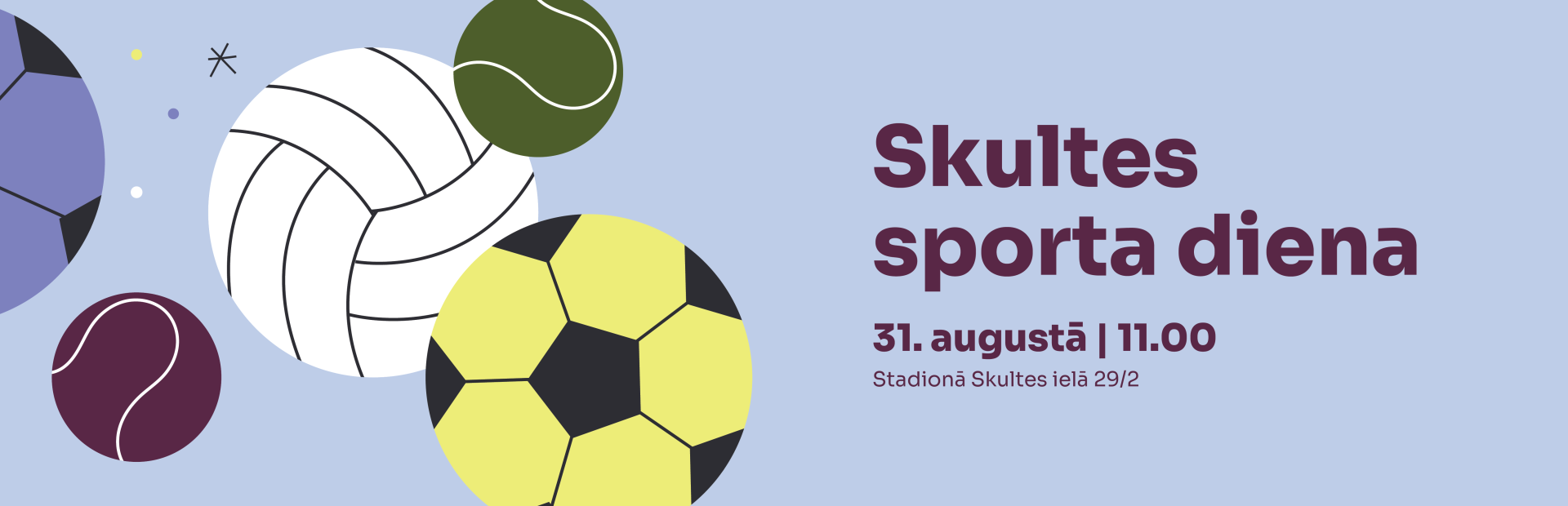 Sporta bumbas ar lillā fonu