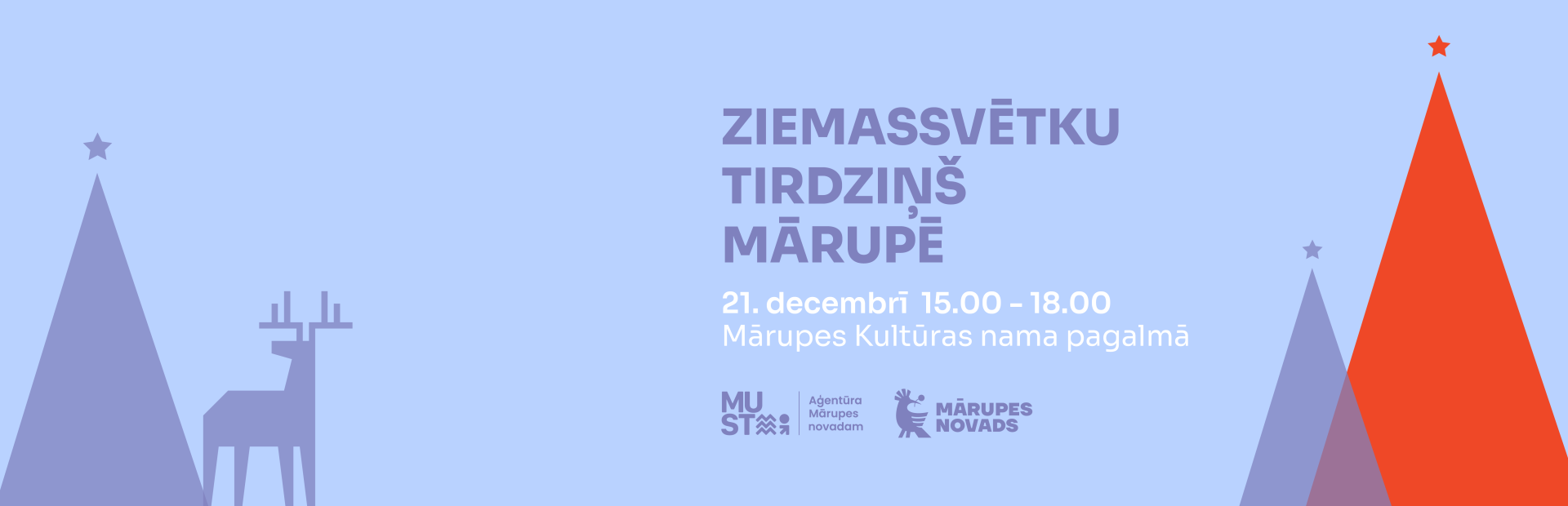 Violset fons ar violetiem burtiem un oranžiem, violetiem elementiem