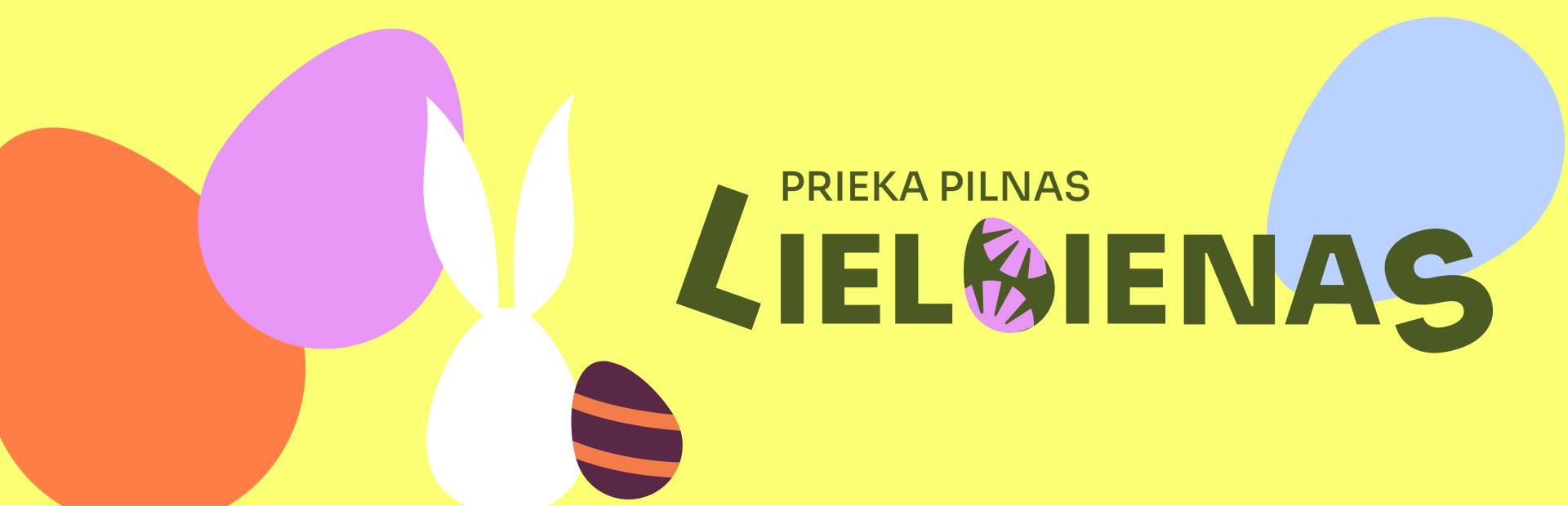 dzeltens fons, krāsaina olas un sveiciens Lieldienās 