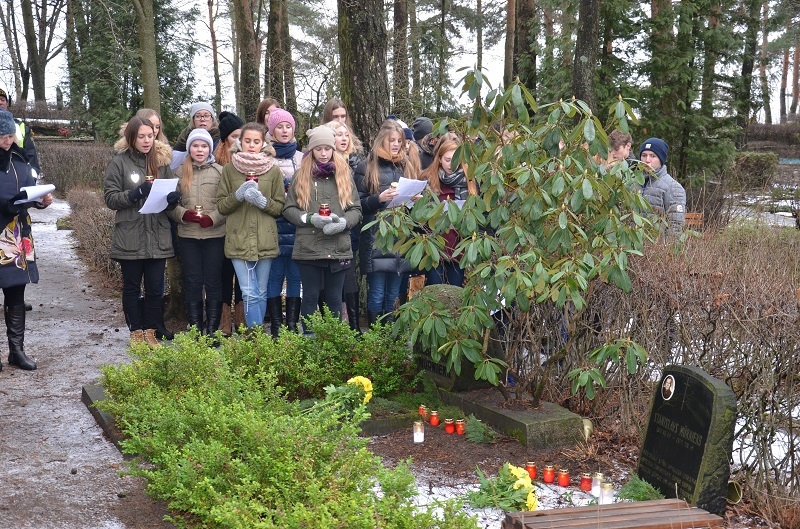 Barikāžu atceres brīdis Mārupē, 16.01.2015.