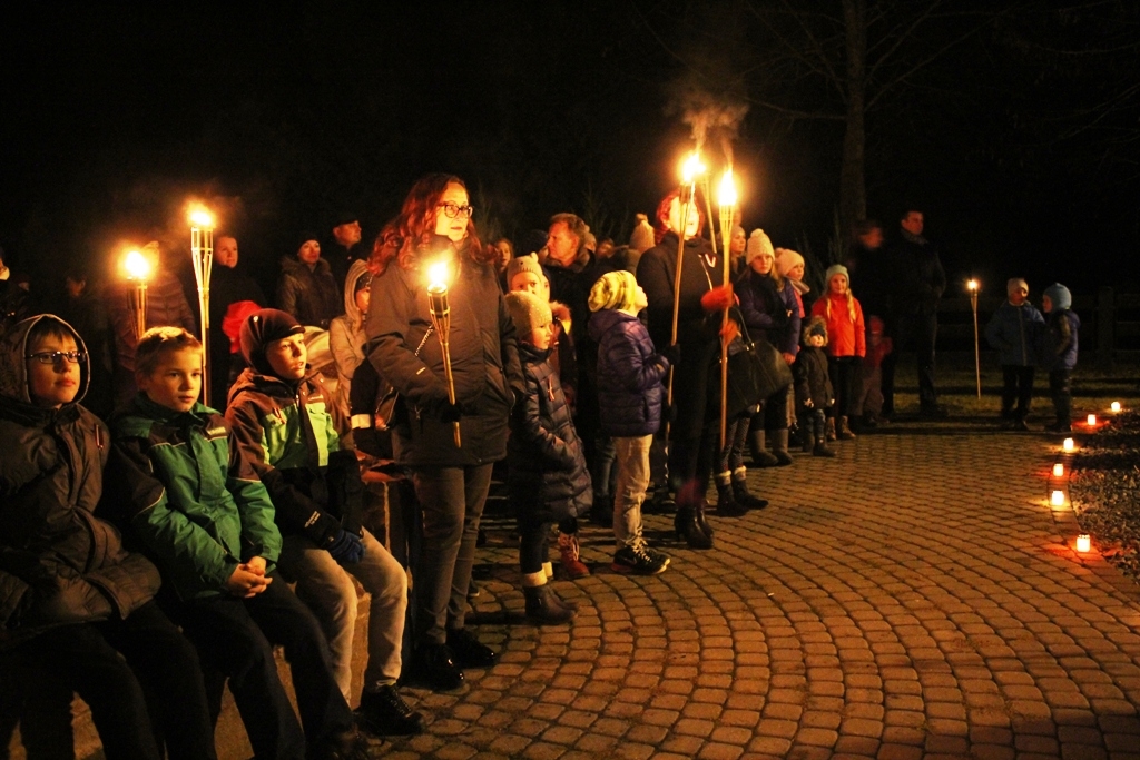 Lāpu gājiens un piemiņas brīdis Mārupes kapos; Foto: L.Allens 11.11.2015.