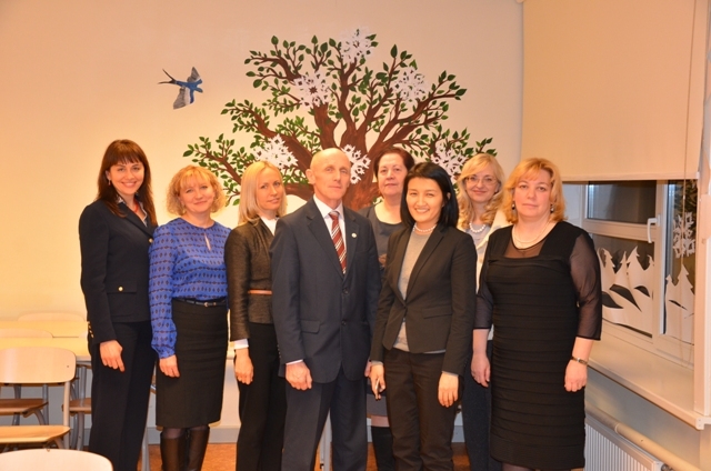 Kirgizstānas izglītības un zinātnes ministres vizīte Mārupē, 08.01.2015.