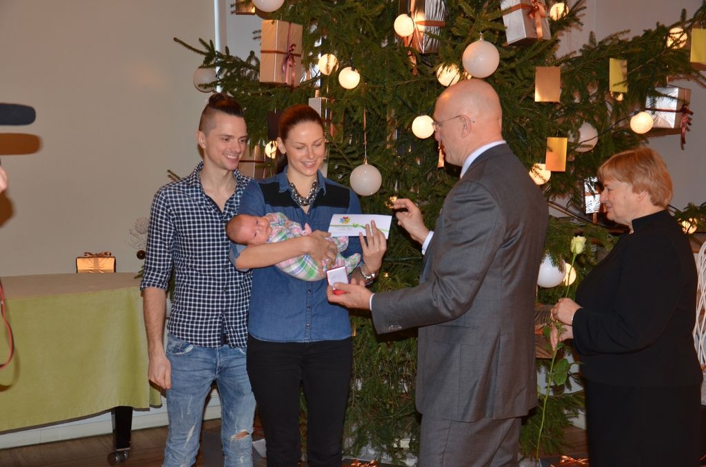 Jaundzimušo sveikšanas pasākums “Esmu mazais mārupietis”, 19.12.2015.