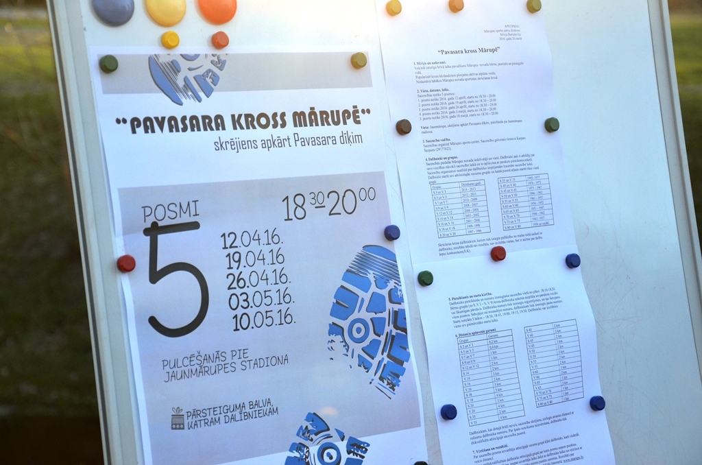 Pavasara krosa “Skrējiens apkārt Pavasara dīķim” 1.posms 12.04.2016.