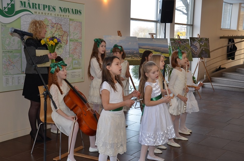 Mārupes novada 90 gadu jubilejas foto izstādes atklāšana, 30.01.2015.
