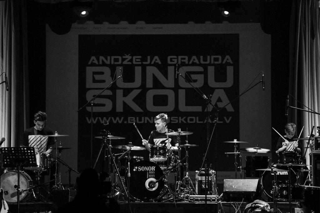 Andžeja Grauda bungu skolas labāko audzēkņu koncerts Mārupē, 12.02.2017.