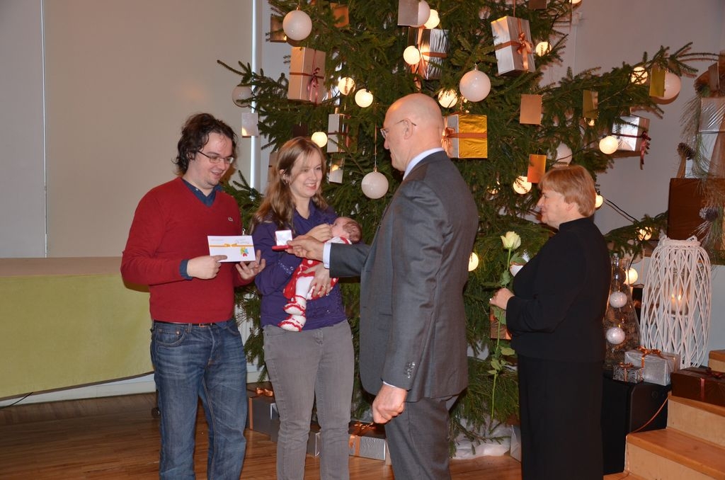 Jaundzimušo sveikšanas pasākums “Esmu mazais mārupietis”, 19.12.2015.