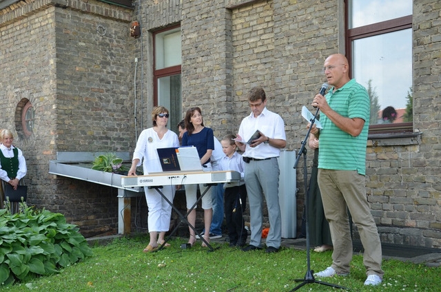 acelts Dziesmu un deju svētku karogs Mārupē! 30.06.2013.