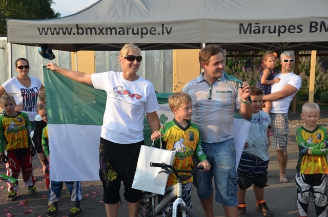 Mārupieši sveic BMX pasaules čempionu Emīlu Alleru, 28.07.2014.