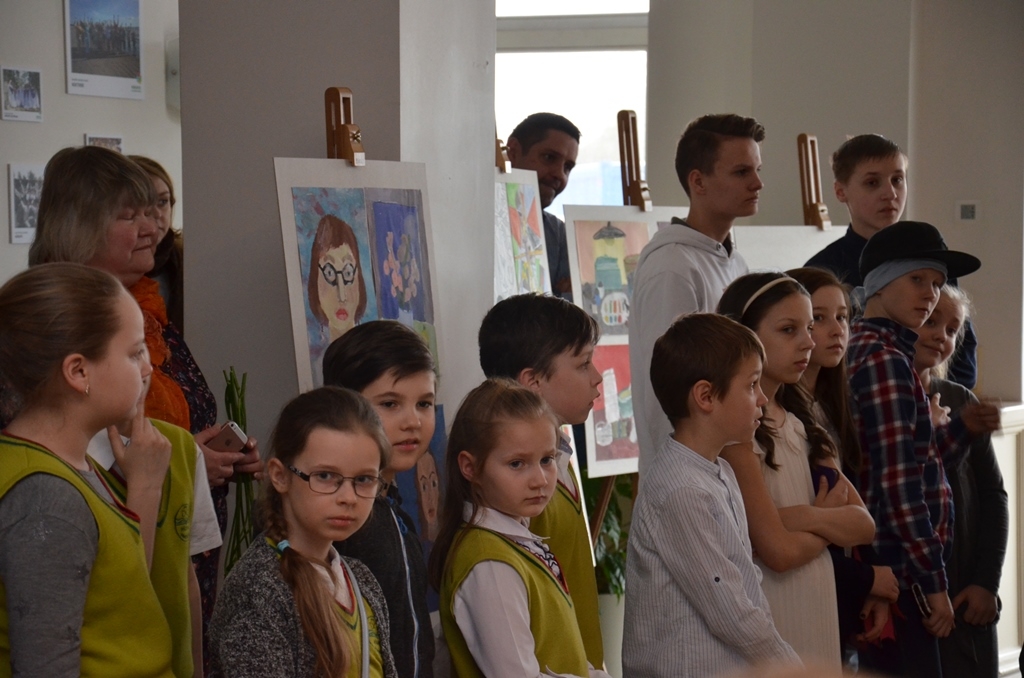 Mārupes pamatskolas audzēkņu izstādes atklāšana, 31.03.2017.