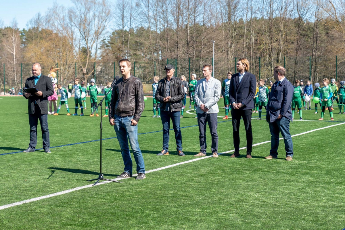 Jaunmārupes pamatskolas stadiona atklāšana, foto: L.Līvzinieks 21.04.2018.