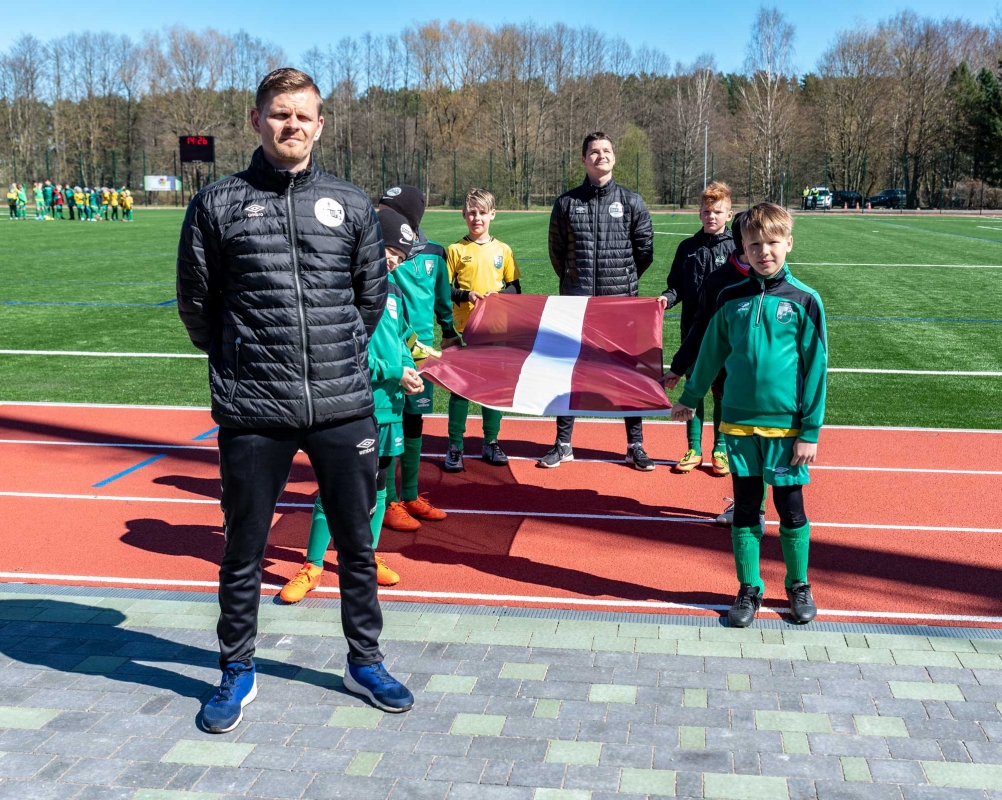 Jaunmārupes pamatskolas stadiona atklāšana, foto: L.Līvzinieks 21.04.2018.