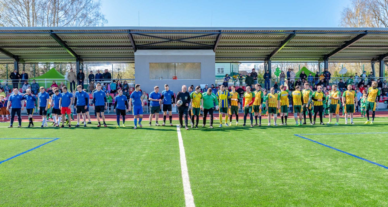 Jaunmārupes pamatskolas stadiona atklāšana, foto: L.Līvzinieks 21.04.2018.